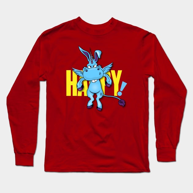 happy Long Sleeve T-Shirt by Kiberly